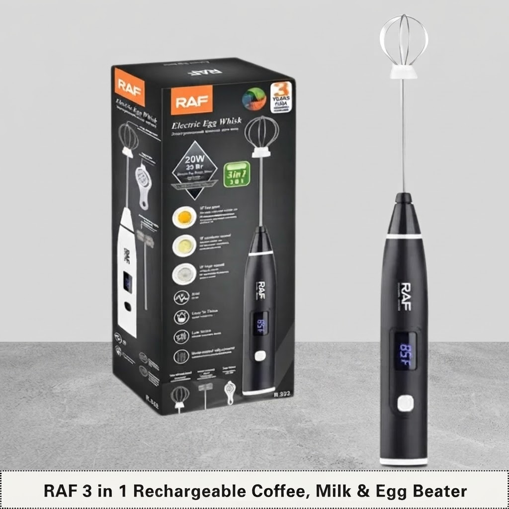 RAF 3 in 1 Rechargeable Coffee Milk Egg Beater