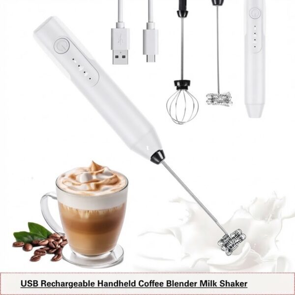 Rechargeable Handheld Coffee Blender Milk Shaker