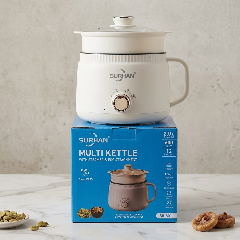 Surhan Multi Kettle SR-9091 2L with Steamer and Egg Attachment