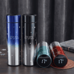 LED Temperature Display Water Bottle Stars Design