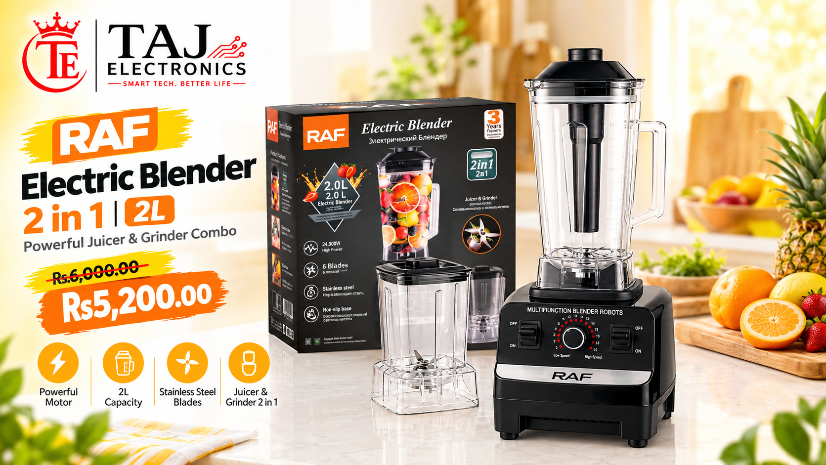 RAF Electric Blender 2 in 1