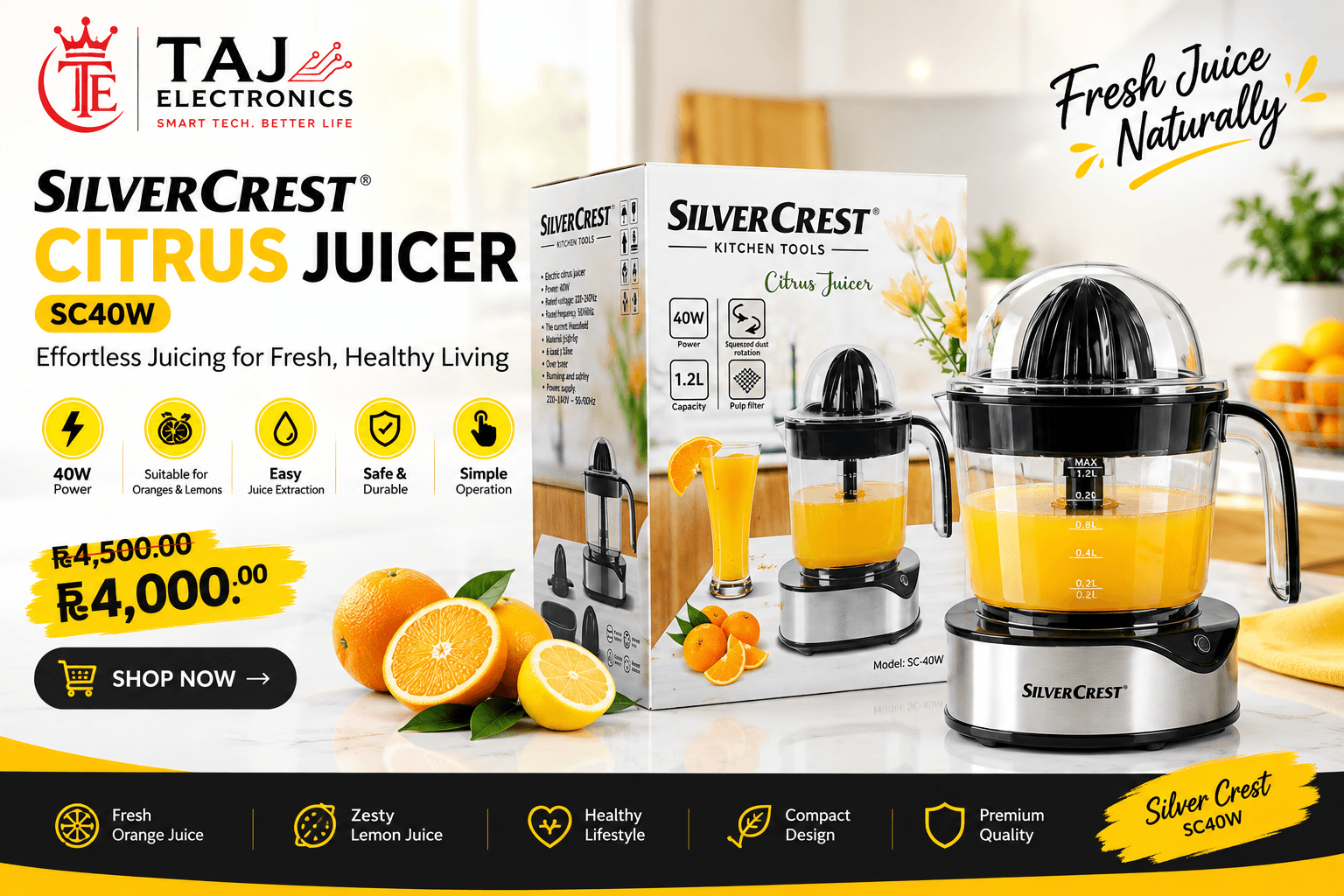 Silver Crest Citrus Juicer SC40W