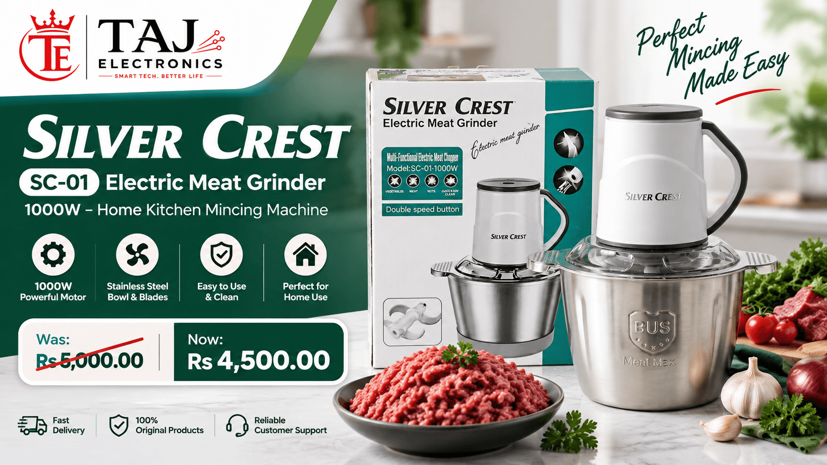 Silvercrest SC-01 Electric Meat Grinder