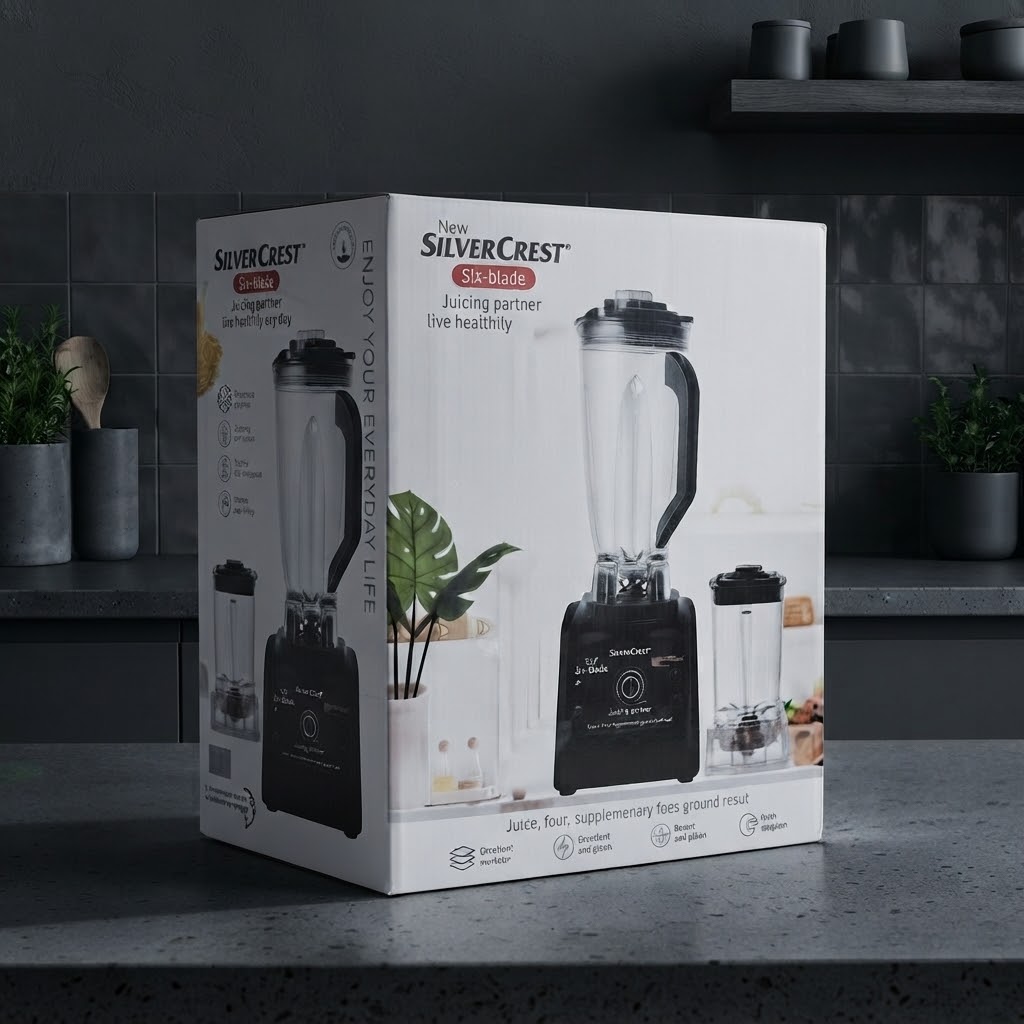 Silver Crest 6-Blade Blender with Juicer & 2 Bottles