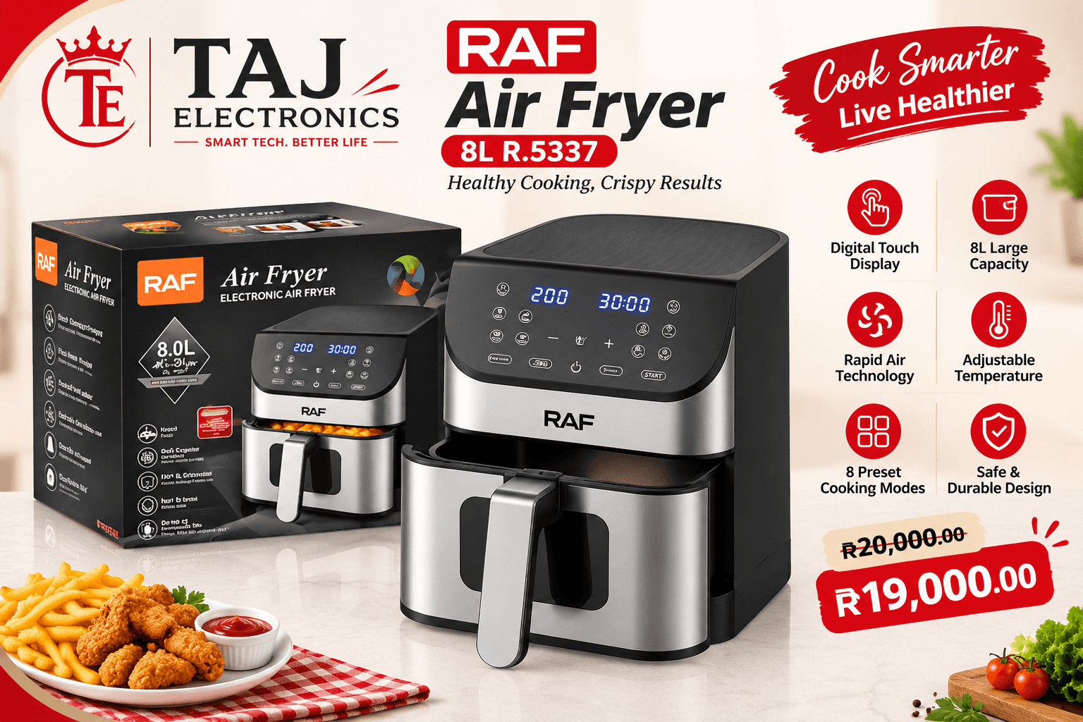 RAF Air Fryer 8L R.5337