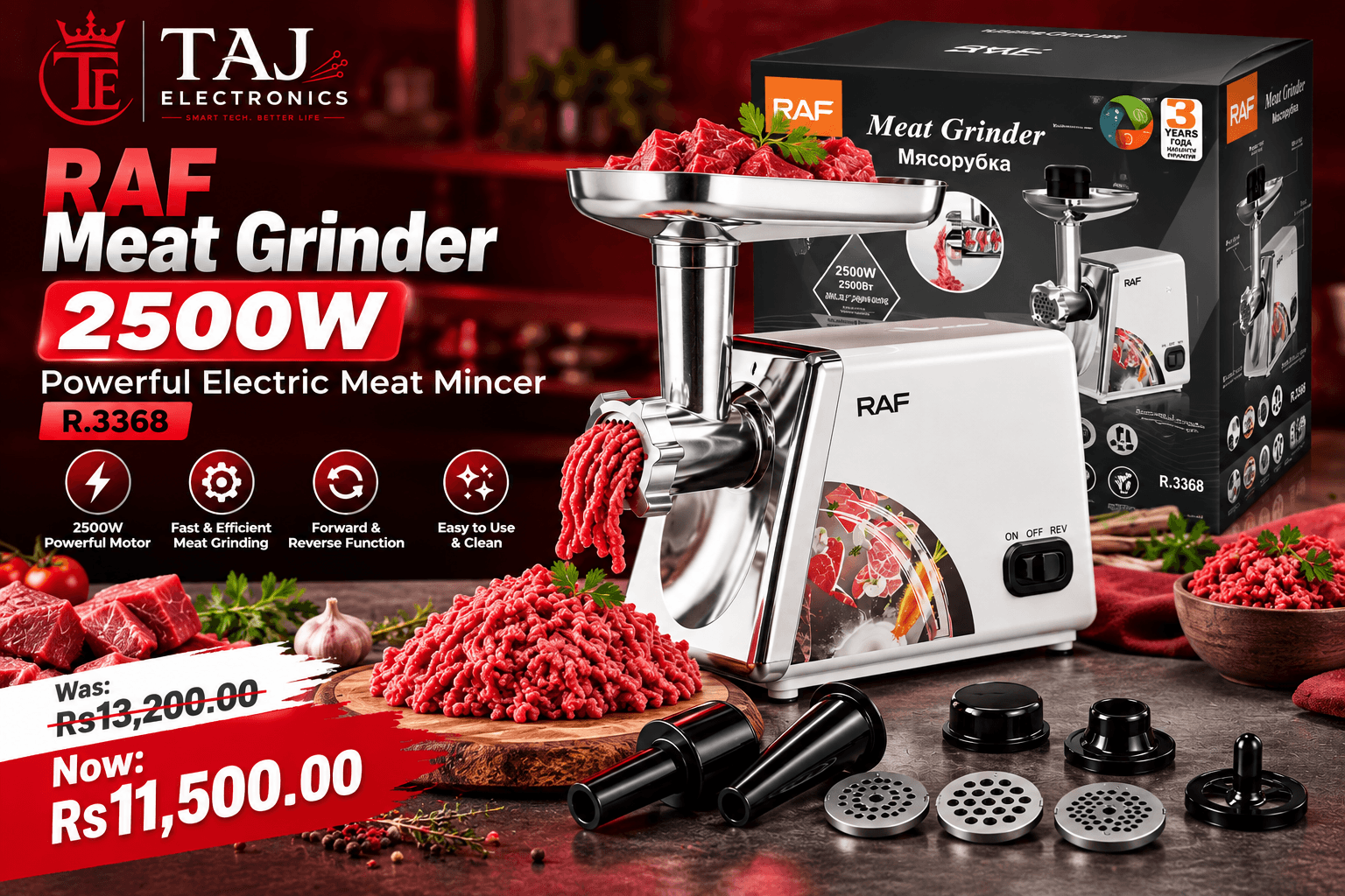 RAF Meat Grinder 2500W